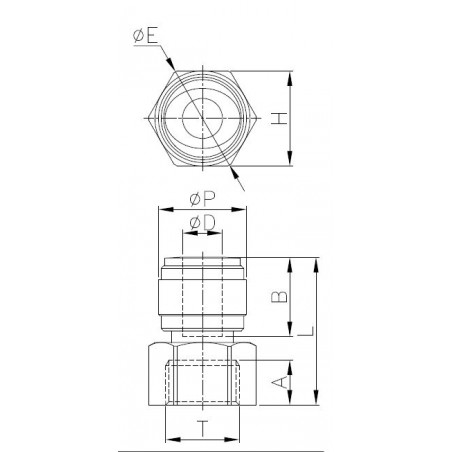 Raccordo Diritto Femmina UNF