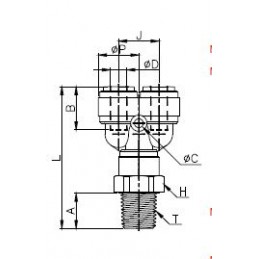 Y Girevole Maschio Conico BSPT
