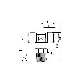 "T" Girevole Maschio NPTF