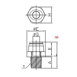 Raccordo Diritto Maschio NPTF