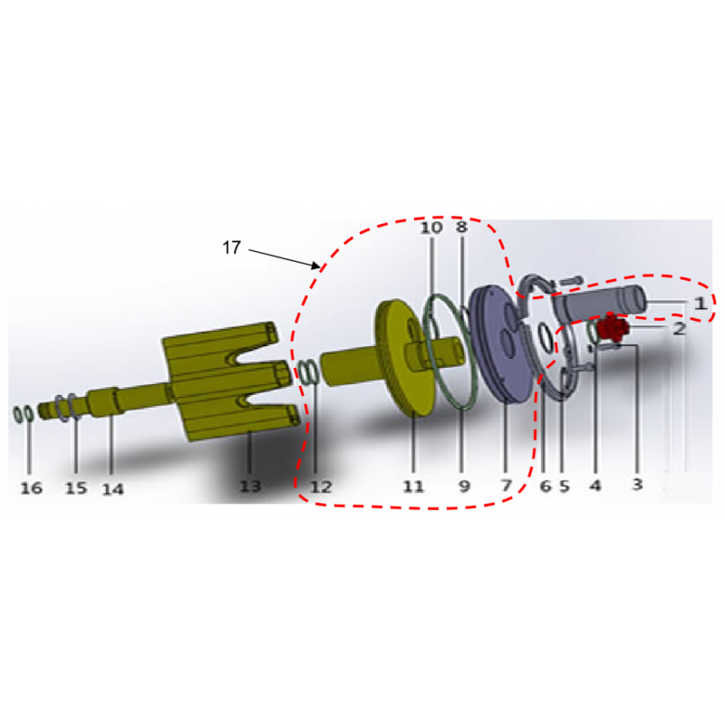 Parti di Ricambio Vessel 8” End Port 300-450 Psi