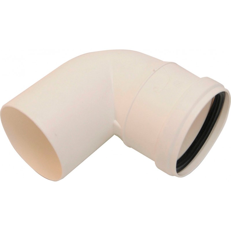 CURVA A 90° Ø 80 M.F. IN PP BIANCO PER CALDAIE A CONDENSAZIONE