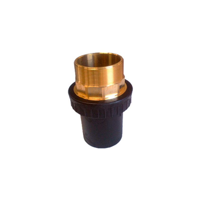 RACCORDO DI TRANSIZIONE PE/OTTONE MASCHIO CORTO PER ACQUA E GAS 1X32