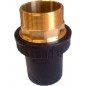 RACCORDO DI TRANSIZIONE PE/OTTONE MASCHIO CORTO PER ACQUA E GAS 1X32
