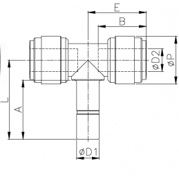 T centrale con codolo
