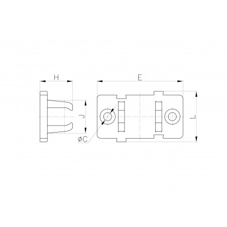 Staffa da utilizzare con valvole manuali HBVU-S