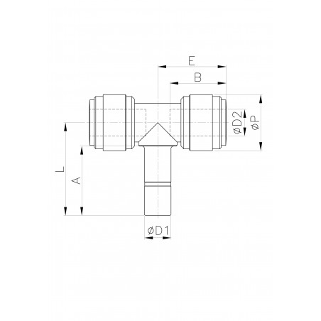 T centrale con codolo