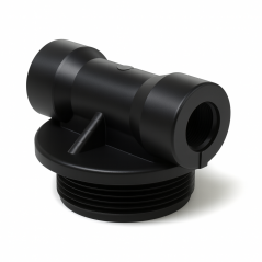 Adattatore in PP stampato, per bombole con attacco filettato 2,5"