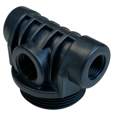 Adattatore in ABS stampato, per bombole con attacco filettato 2,5"