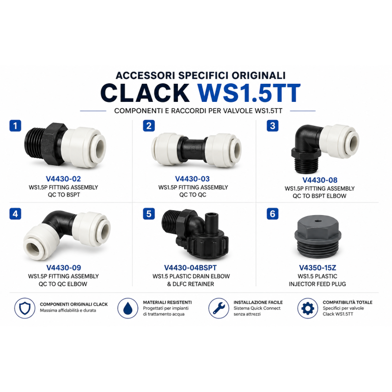 ACCESORI PER VALVOLA CLACK WS15TT