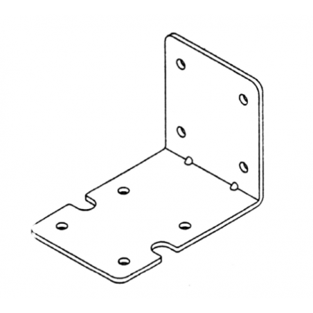 Staffa in Acciaio Verniciato di colore Bianco per Fissaggio