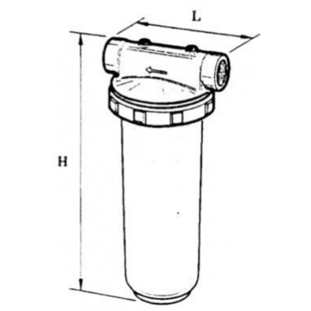 Contenitori Filtri a Cartuccia con Testa in Ottone