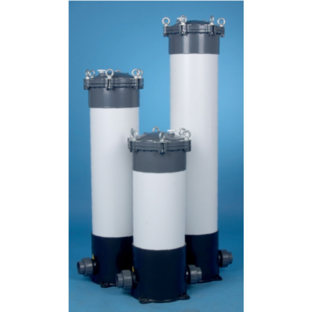 Contenitori Filtro Multicartuccia in PVC-U ad Alta  Resistenza Chimica Serie HPCF