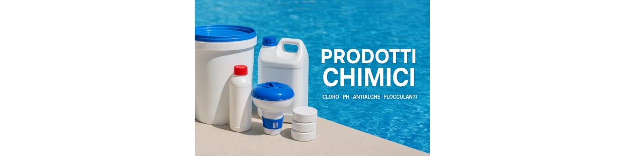 Prodotti chimici piscina | Cloro, pH, antialghe e flocculanti